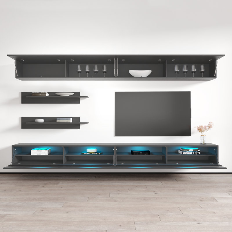 Meuble audio-vidéo Fly 126, Gris