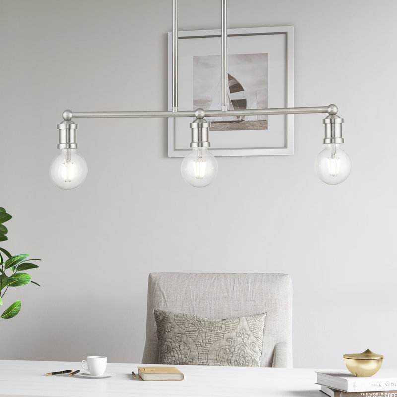 Lustre linéaire Grogan, Nickel brossé