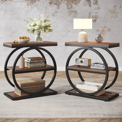 Ensemble de 2 tables de bout