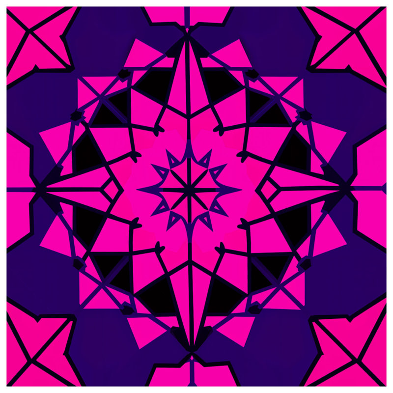 Pink Purple Kaleidoscope Comforter, Twin
