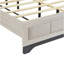 Mobilier de chambre à coucher contemporain avec tête de lit double en chêne blanc et gris
