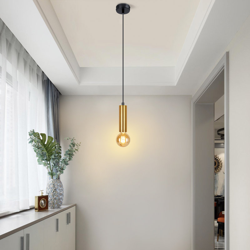 Airyonna 1 - Light Gold Cylinder Pendant