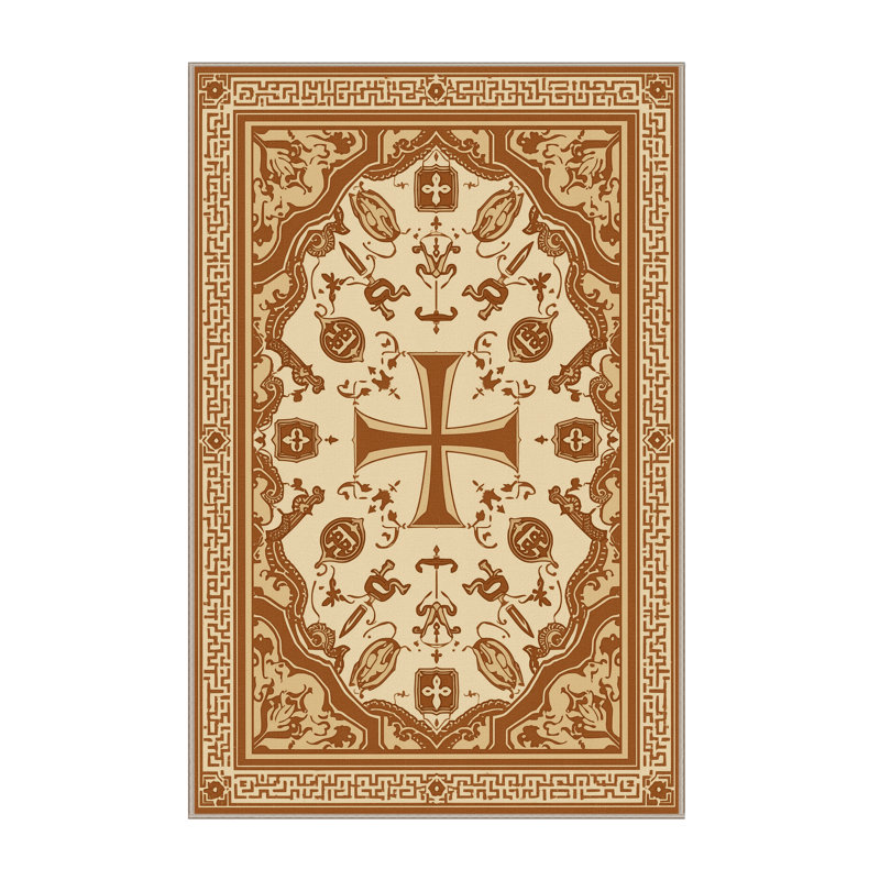 Tapis oriental doux et moelleux de style oriental traditionnel beige Macalester, 5 x 7