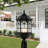 Hardwired and Solar Powered Pier Mount Light Outdoor Post Light Lantern Head