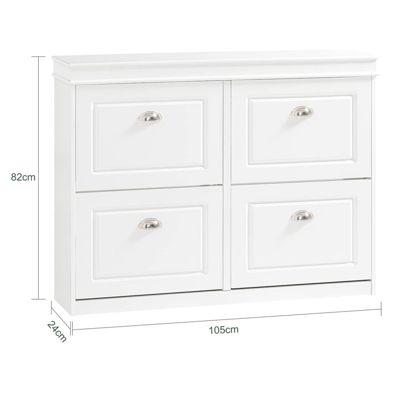 Armoire à chaussures moderne avec tiroirs rabattables, range-chaussures autoportant pour l'entrée, le couloir et le salon, solution de rangement pour chaussures de grande capacité