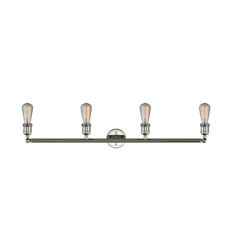 4 - Light Dimmable Vanity Light, LED, Polished Nickel