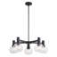 Lustre transitionnel noir 5 lumières Marshall