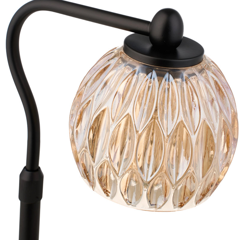 Wood USB Desk Lamp, Brown/Black