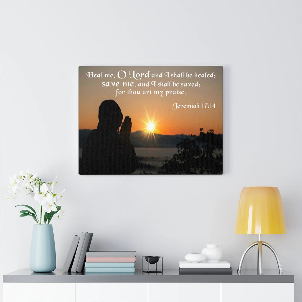I Shall Be Healed - Wrapped Canvas Typography