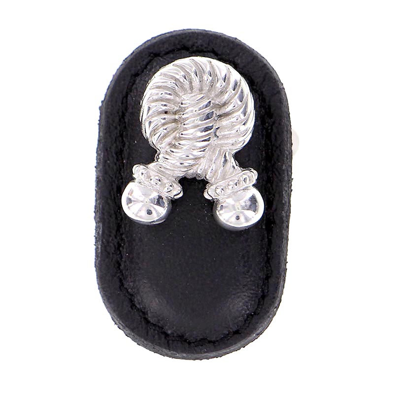 Equestre Novelty Knob, Black, Polished Nickel