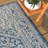 Moten Medallion Textured Weave Navy/Gray Indoor/Outdoor Rug-1281401516