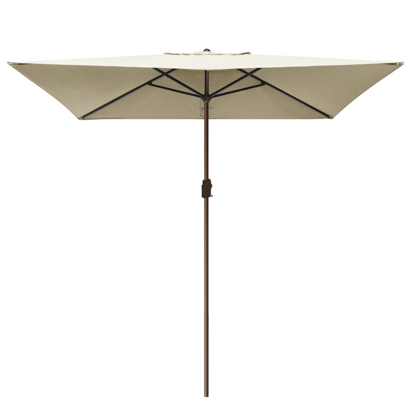 Parasol de marché rectangulaire 6 pi 6 po x 10 pi Monek, Beige