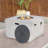 Square Concrete Propane Smokeless Fire Pit Table with Hidden Fuel Tank