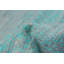 Tapis cyan ombre en soie noué à la main One Of Kind 5 pi 11 po x 8 pi 9 po