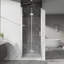 Portes de douche pivotantes, porte de douche battante pliante sans cadre l 30 po x H 72 po, verre trempé transparent de 1/4 po (6 mm), quincaillerie à finition chromée, installation réversible