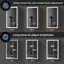 Armoire à pharmacie lumineuse moderne avec finition argentée pour salle de bain