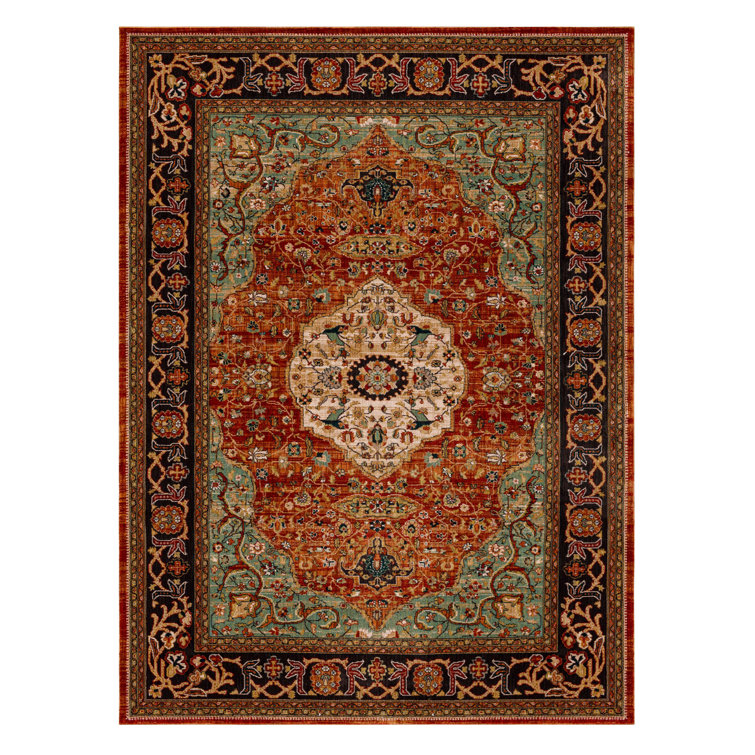 Spice Market Petra Plush Pile Stain/Fade Resistant Polyester Woven Floral Indoor Area Rug