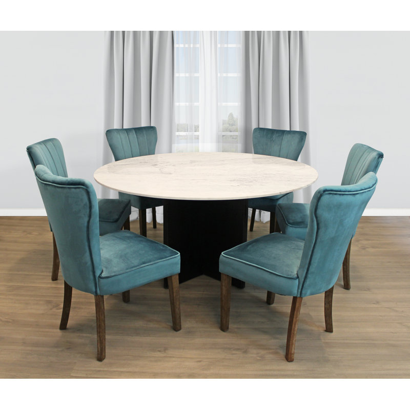 Ensemble repas pour 6 personnes Aryhanna, Bleu