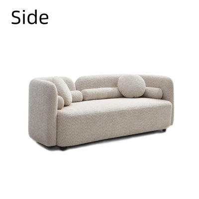 Modern Upholstered Boucle 2-piece Sofa Set, 4-seater With Accent Chair