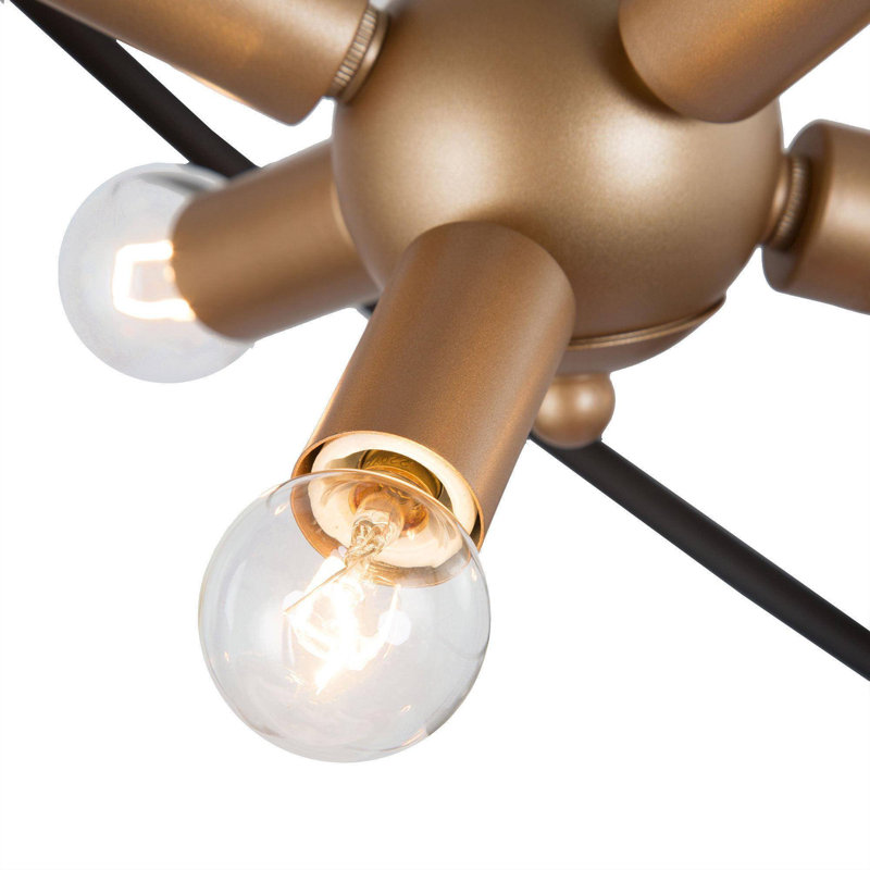 Modern 6 - Light Sputnik Globe Chandelier