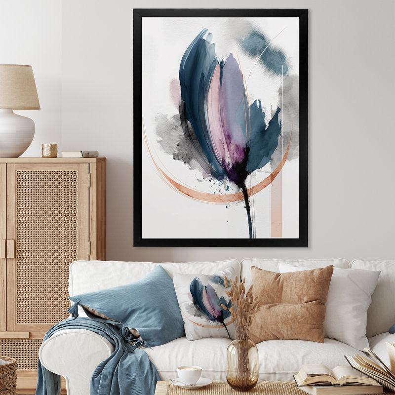 Délice de tulipe mauve - imprimé, Cadre photo noir, H 20 po x l 12 po x P 1 po