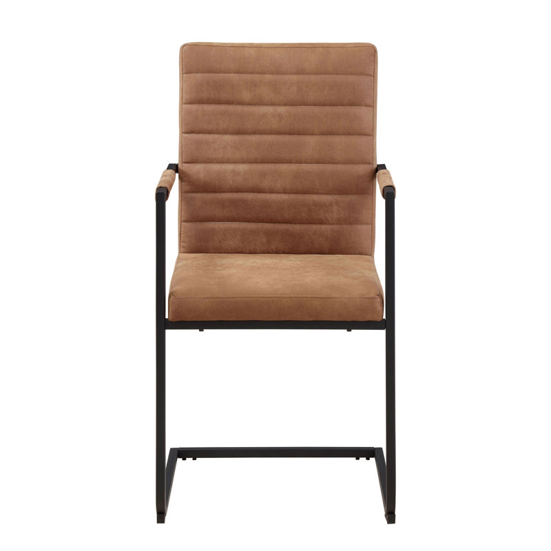 Chaise avec accoudoirs rembourrée Sahak