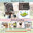 Pet Stroller Extra Wide 3 Wheels Dog Stroller Portable Weatherproof Travel Cat Stroller with Rain Cover for Small & Medium Pets