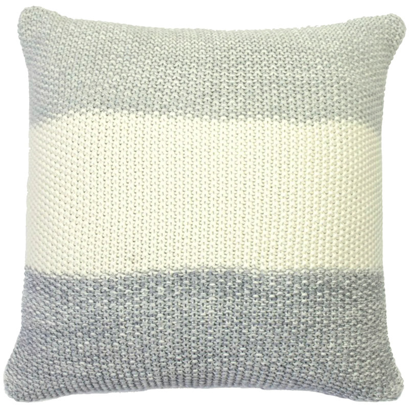 Marl Moss Stripe Striped 20" Throw Pillow, Melange Gray Combo
