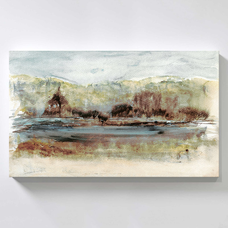 "Northern Lake" par Susan Jill, reproduction sur toile, H 18 po x l 30 po x P 1 po