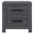 25" Distressed Dark Gray Two Drawer Wood Nightstand