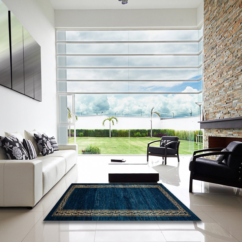 Tapis décoratif multicolore à motif abstrait, Carré 6 pi