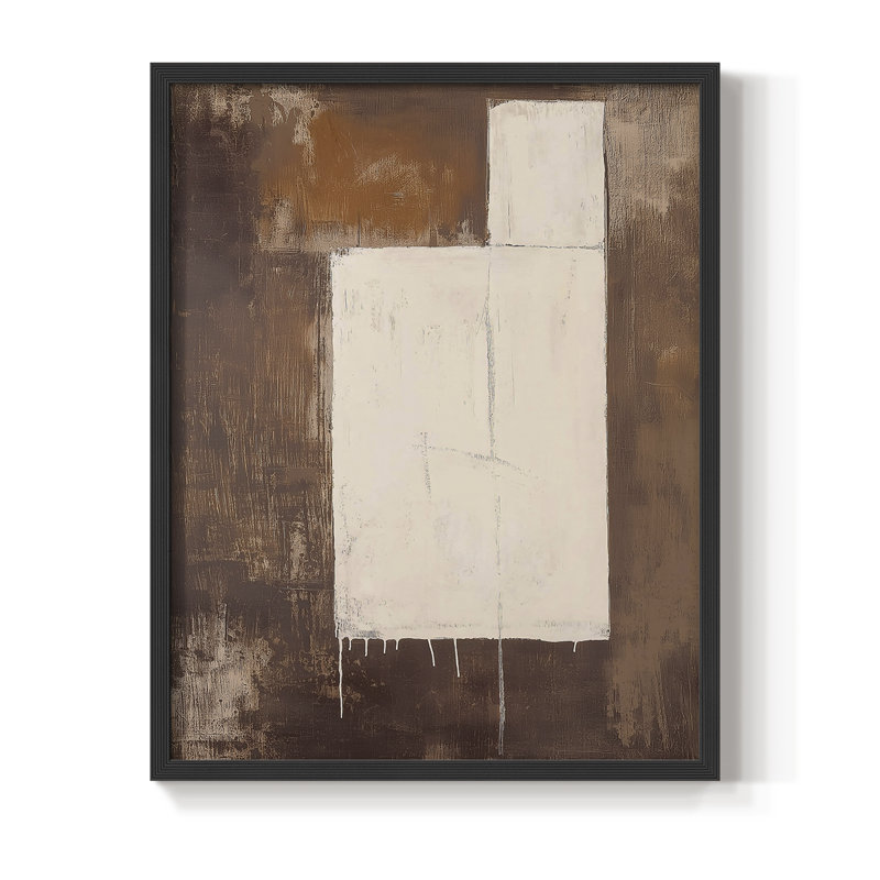 «Abstract CXLII», reproduction encadrée - prête à être accrochée, H 10 po x l 8 po, Noir