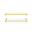 Table basse moderne avec structure stable en métal et supports transparents en acrylique