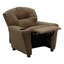 Contemporary Kids Recliner with Cup Holder-1383255987