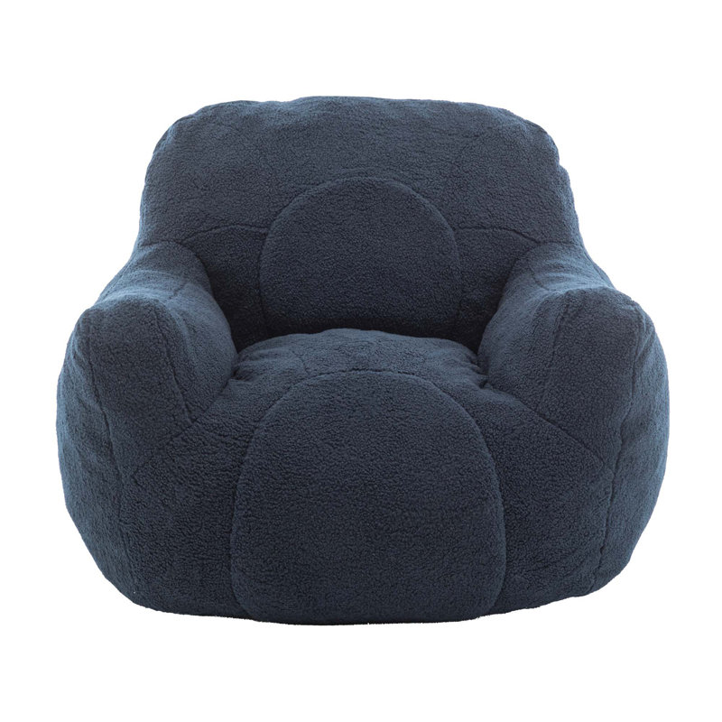 Memory Foam with Armrests, Dark Blue Teddy, 30" H x 41.4" W x 37.8" D Incorrect