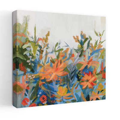 Blue Spring V2 Crop Contemporary Floral Art