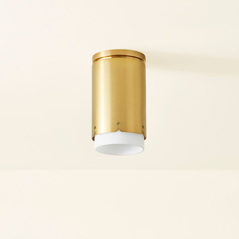Plafonnier encastré 1 lumière Asa, Laiton antique