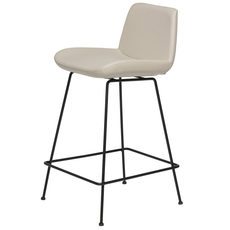 Tabouret de bar et de comptoir Jabreya, Noir, Tabouret de bar (siège d'une hauteur de 29 po), Os