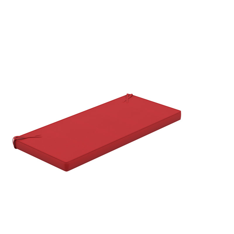 Sunbrella® Outdoor Bench Seat Cushion, Canvas Jockey Red, 37" W x 17" D