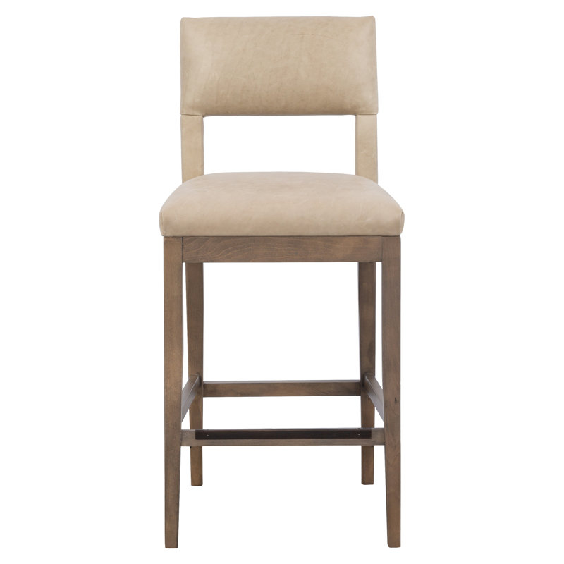 Tabouret de bar en cuir Arie, 1130 Poterie, Tabouret de bar (siège d'une hauteur de 29,5 po), Espresso