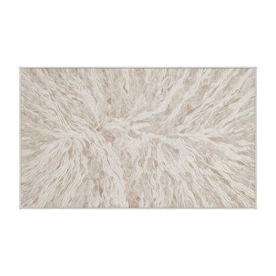 Machine Washable Beige Area Rug