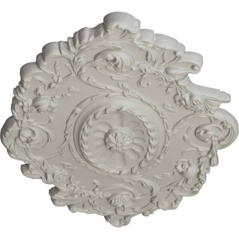 Médaillon de plafond l 30 1/2 po x H 20 po x P 1 1/2 po, Pot de crème