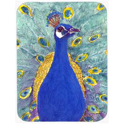 Bird - Peacock Glass Cutting Board