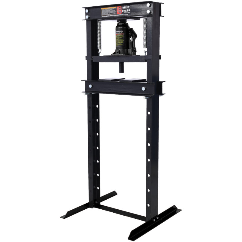 12 Tonne Hydraulic Shop Press, Black