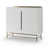 Matt White/Brushed Brass