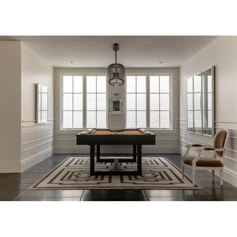 Hand Knotted Wool Geometric Area Rug, Rectangle 9' x 12'