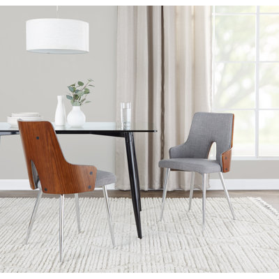 Saltram Upholstered Chair with Tapered Metal Legs (Set of 2)
