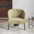 Carreras Upholstered Accent Chair With Curved Back & Wooden Legs-238214989-267009198