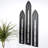 Decorative Wooden Wall Accessory Set (3 Pieces), Black MDF, 20.9 x 4.3 inches (2 Pieces) & 26.0 x 4.3 inches (1 Piece) | Durable 100% MDF Construction | Perfect for Modern Home Decor, Stylish and Versatile Design