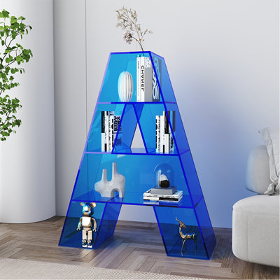 Creative letter-shaped acrylic display bookcase